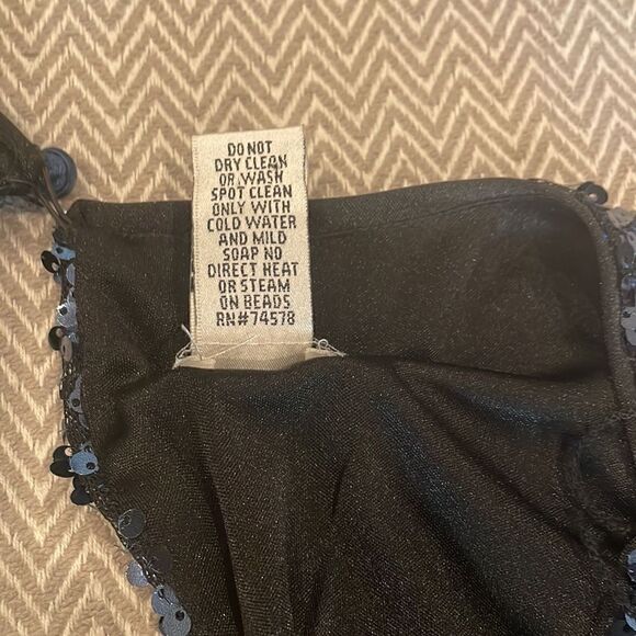 Cache Sequin Mini Oversized Shirt Style Holiday Dress Size 4 - Picture 4 of 4